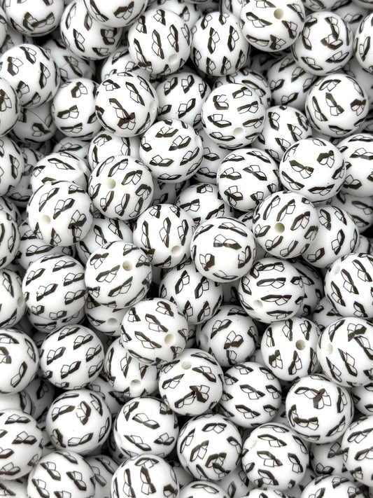 The Monochrome Chapter Printed 15mm Bead