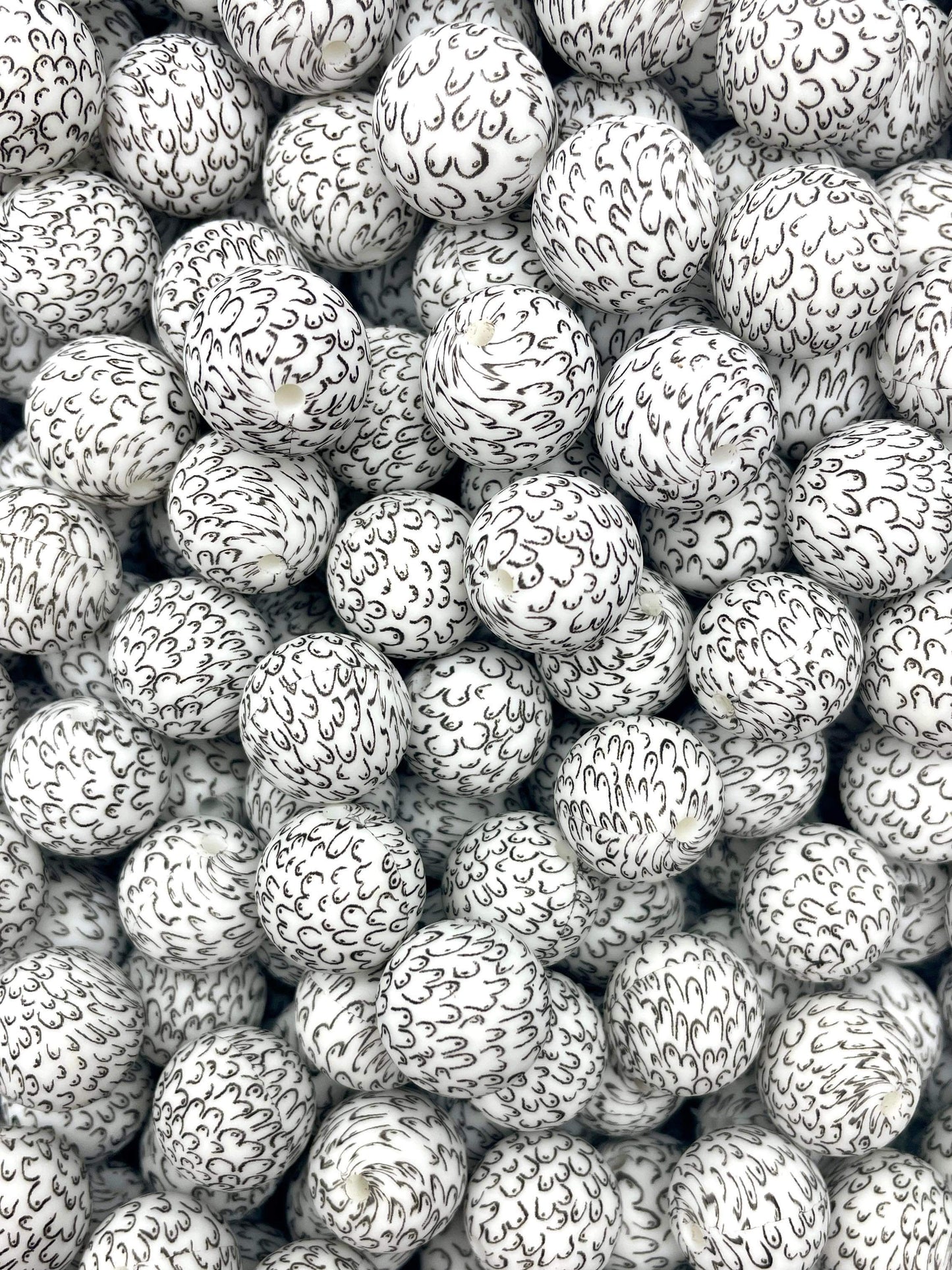Boobie (Boss Babe) Printed 15mm Bead
