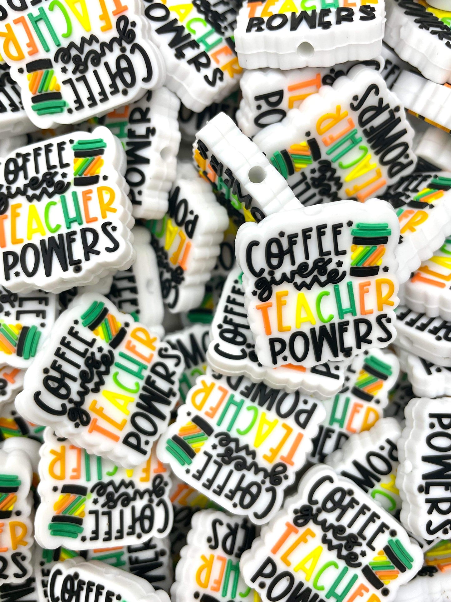 Le café me donne des pouvoirs d'enseignant Perle focale