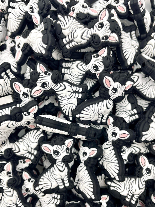 Zoey the Zebra Boss Babe Focal Bead
