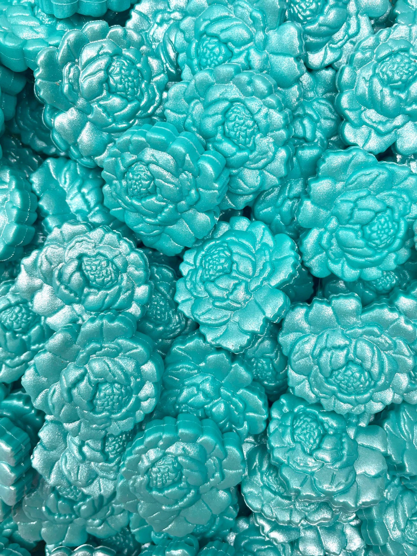 Perle focale personnalisée de fleur de pivoine