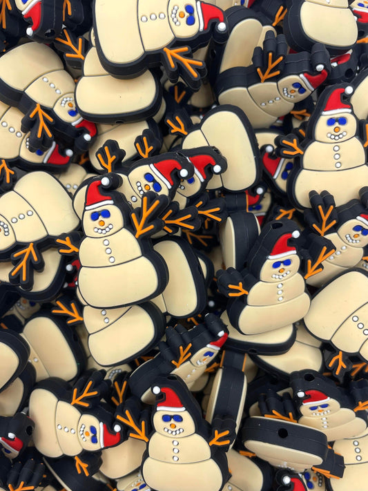 Suntan Snowman Focal Bead