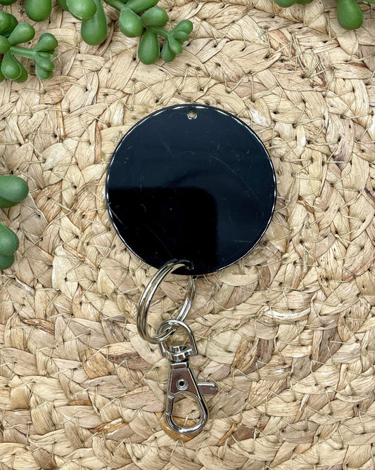 Black Resin Engravable Discs with Hardware