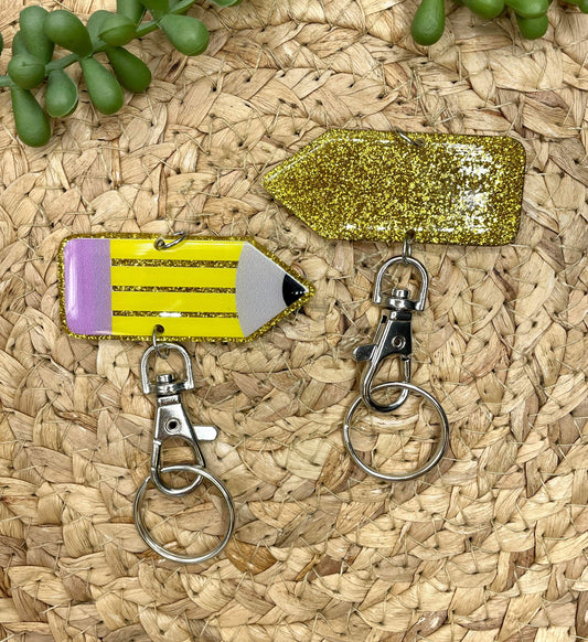 Pencil Acrylic Key Tag