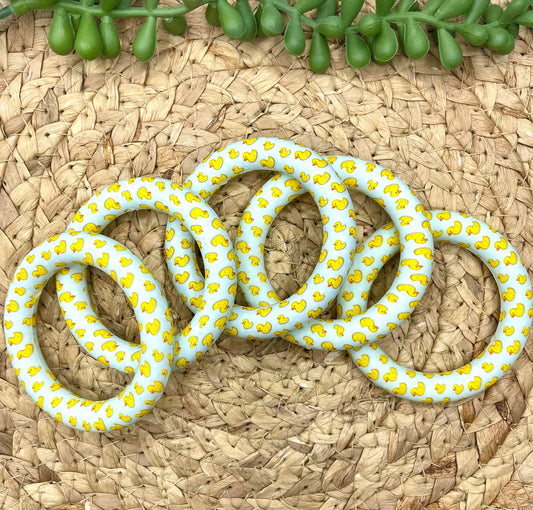 CTS Creation: Ducking Love You Yellow Printed Silicone Ring 65mm