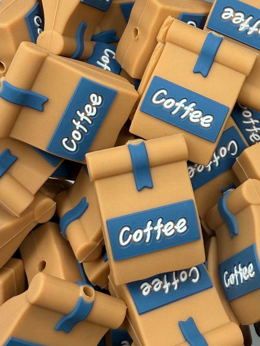3D Coffee Bag Focal Bead