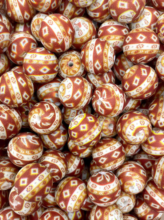 **Discontinued**SouthWestern Dreams (Boss Babe) Printed 15mm Bead