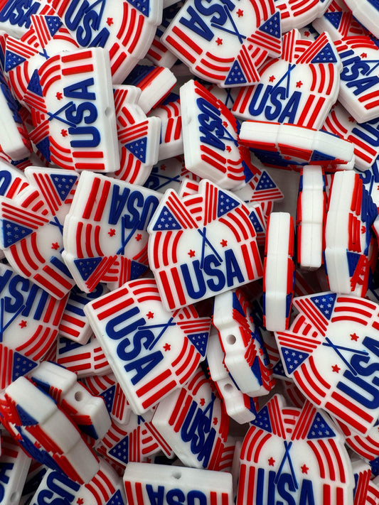 Proud American Focal Bead