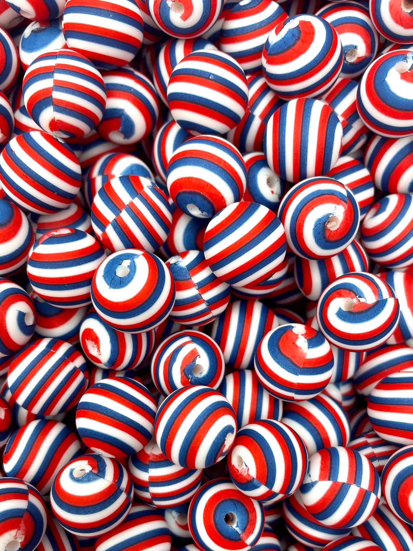 CTS Creation: Old Glory Stripes 15mm Bead
