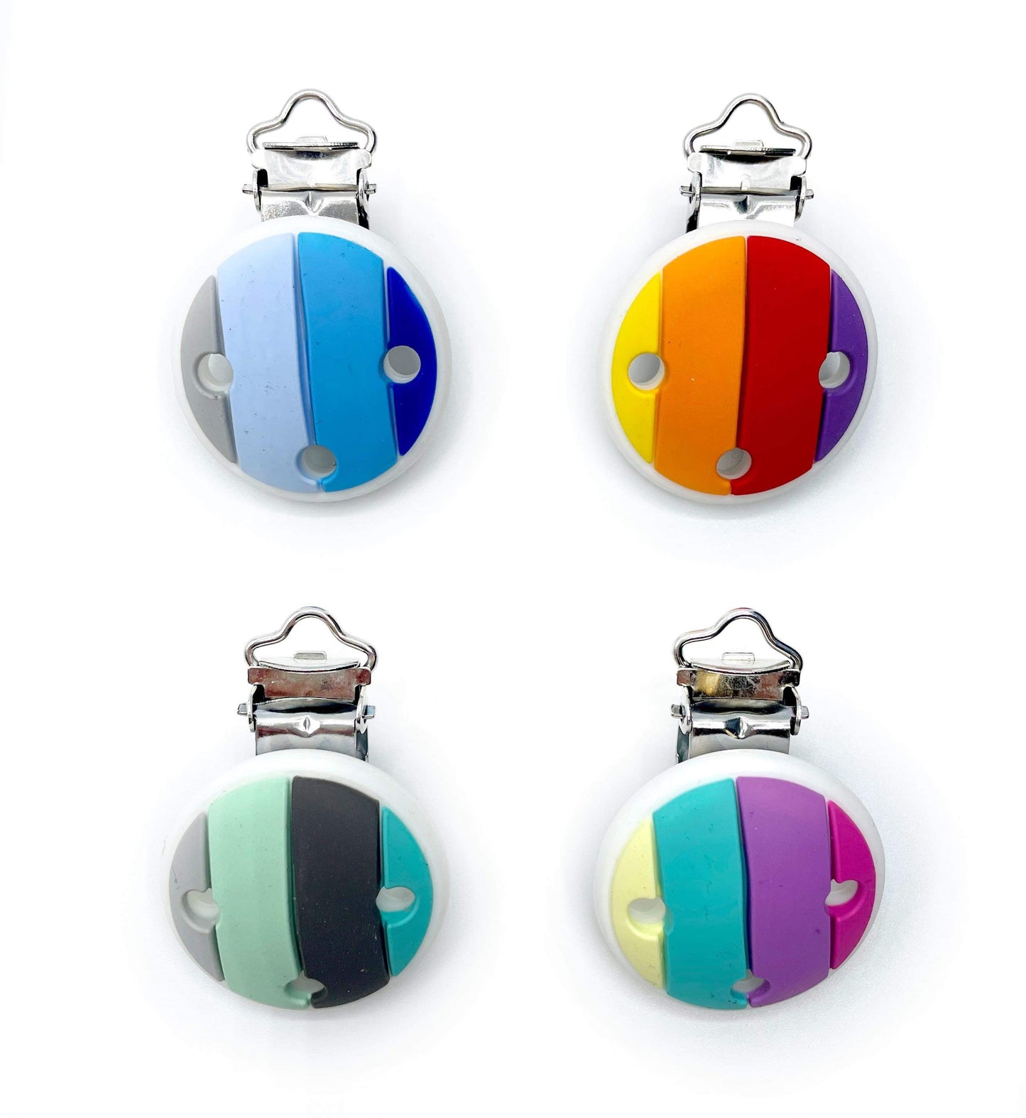 Rainbow Collection Paci Clips