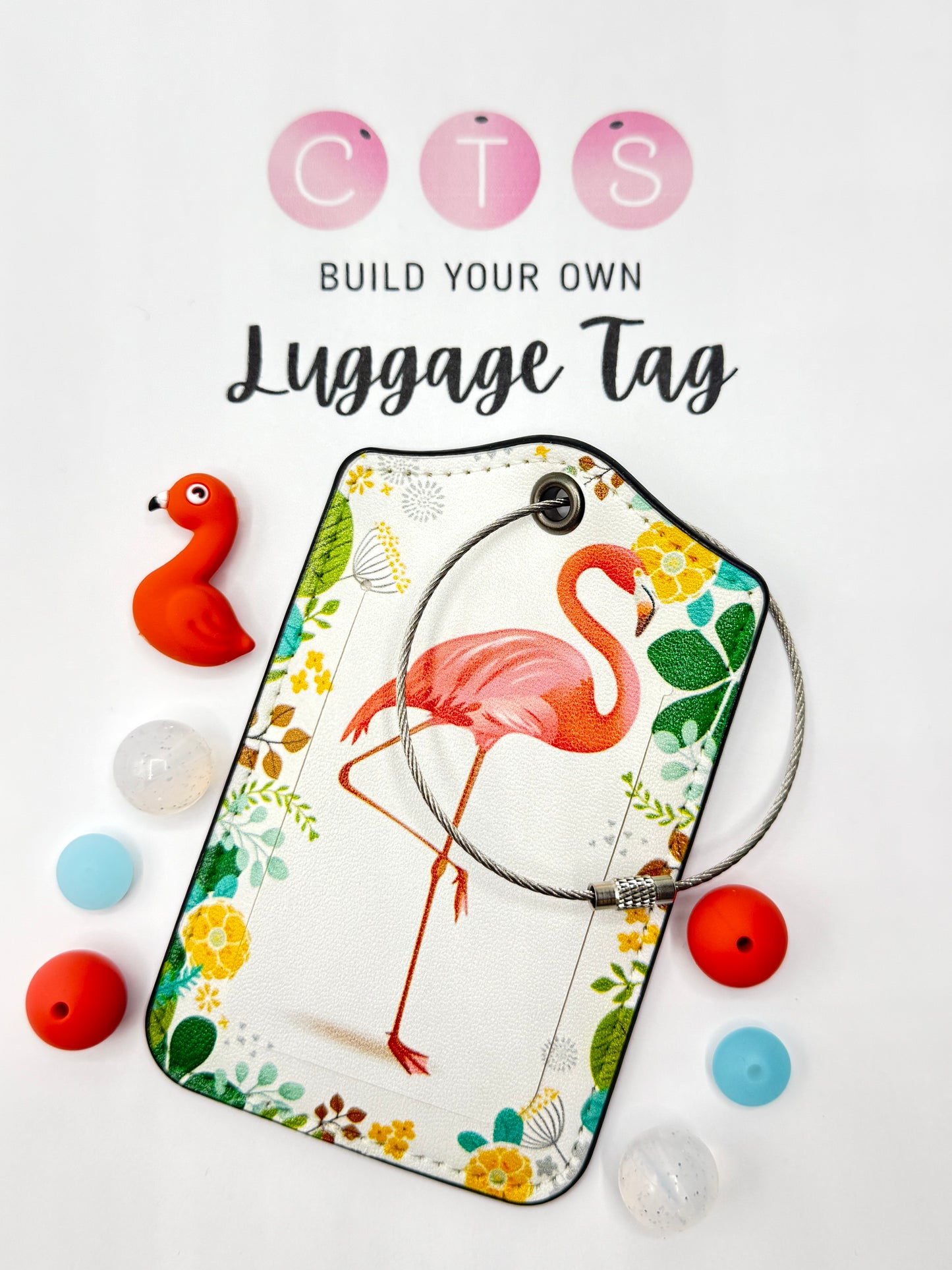 Flamingo Luggage Tag Kit