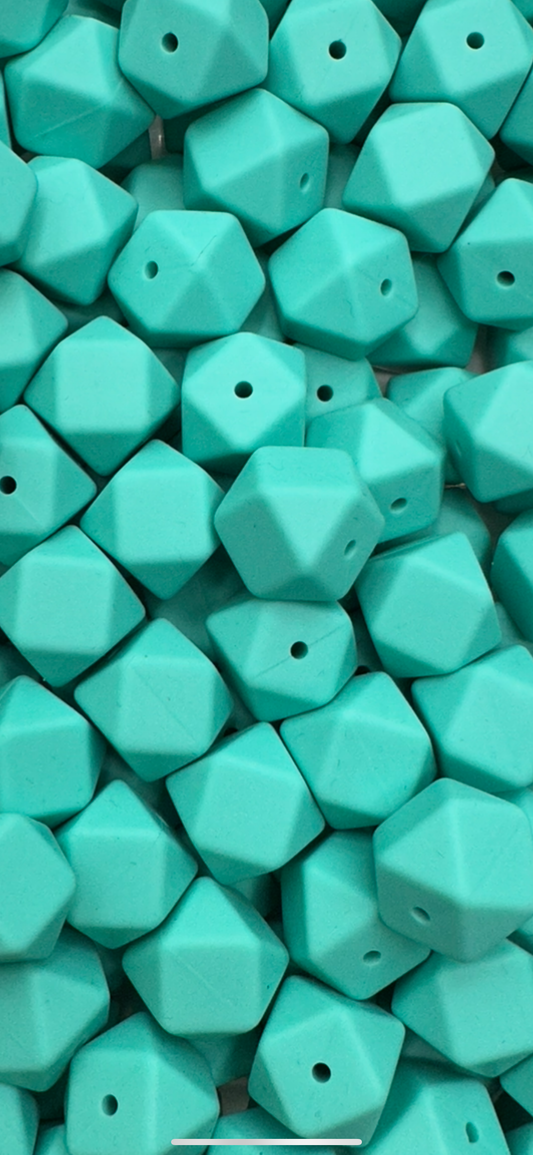 Macaroon Blue 17mm Hexagon