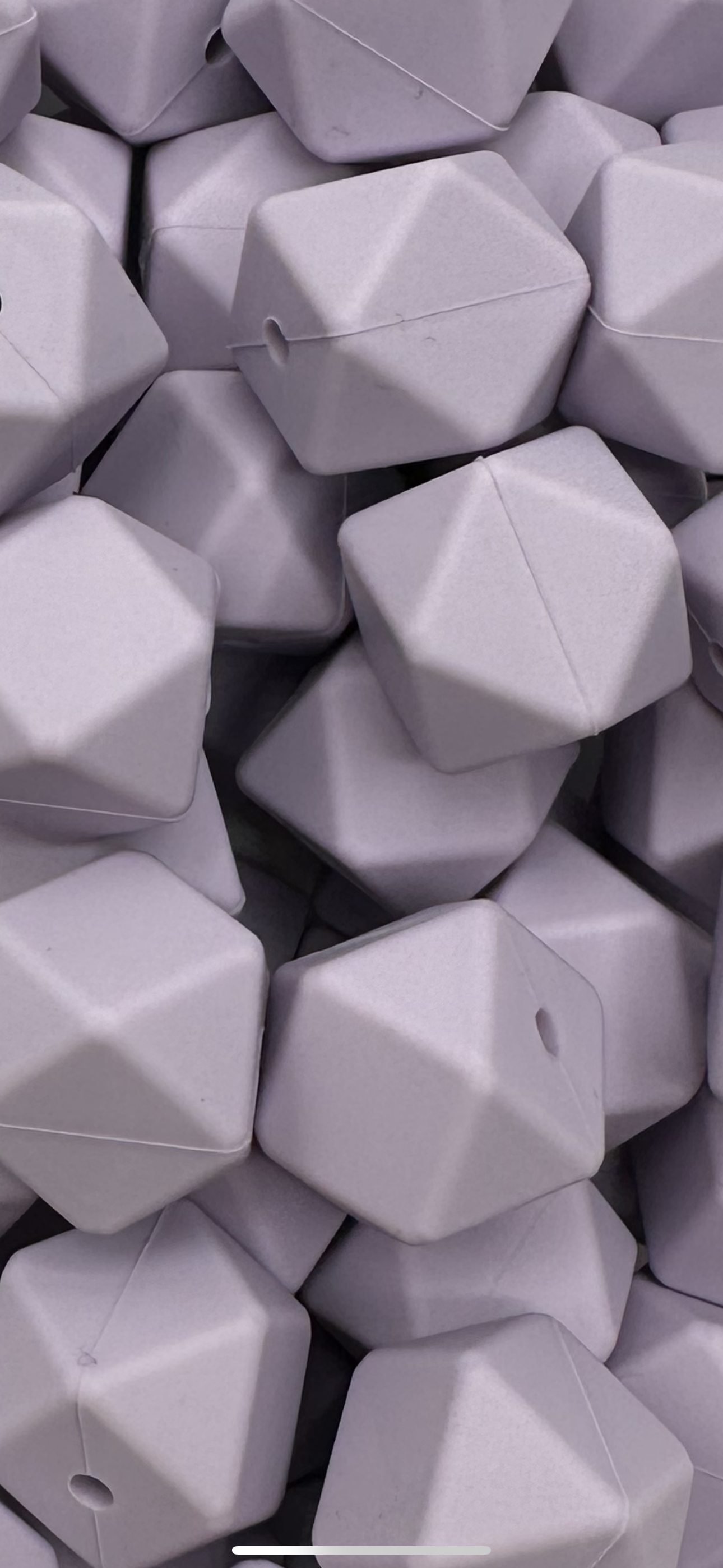 Dusty Lavender 17mm Hexagon