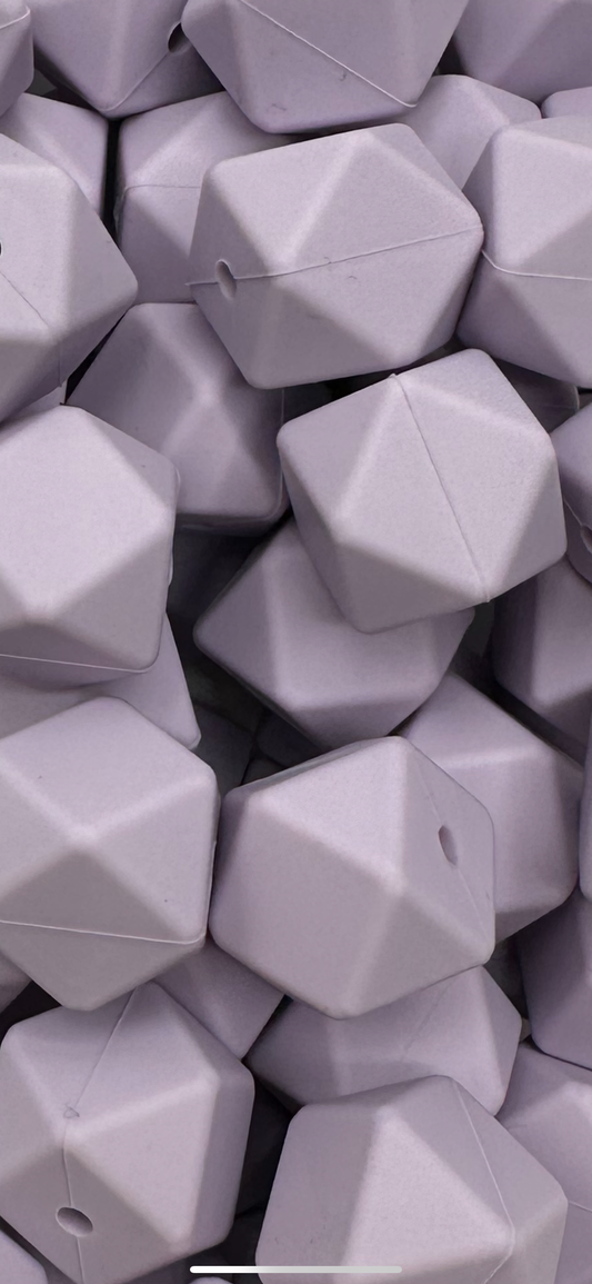 Dusty Lavender 17mm Hexagon
