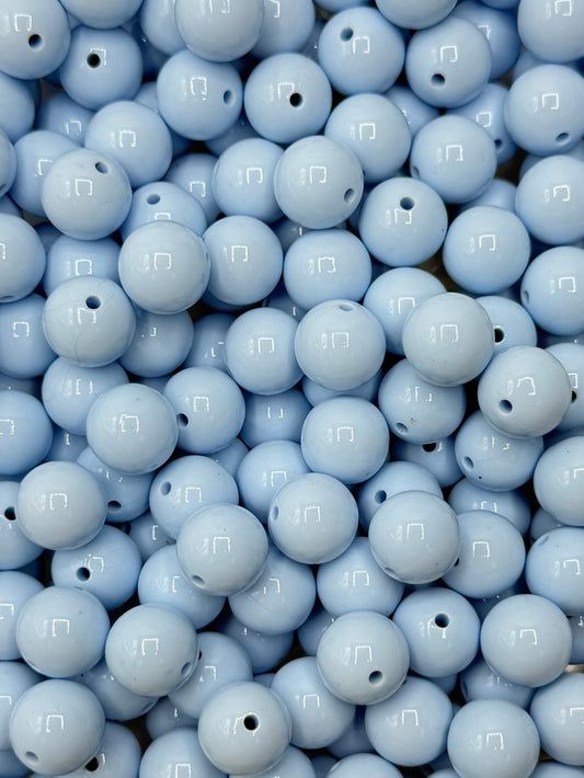 Pastel Blue Liquid 15mm Bead