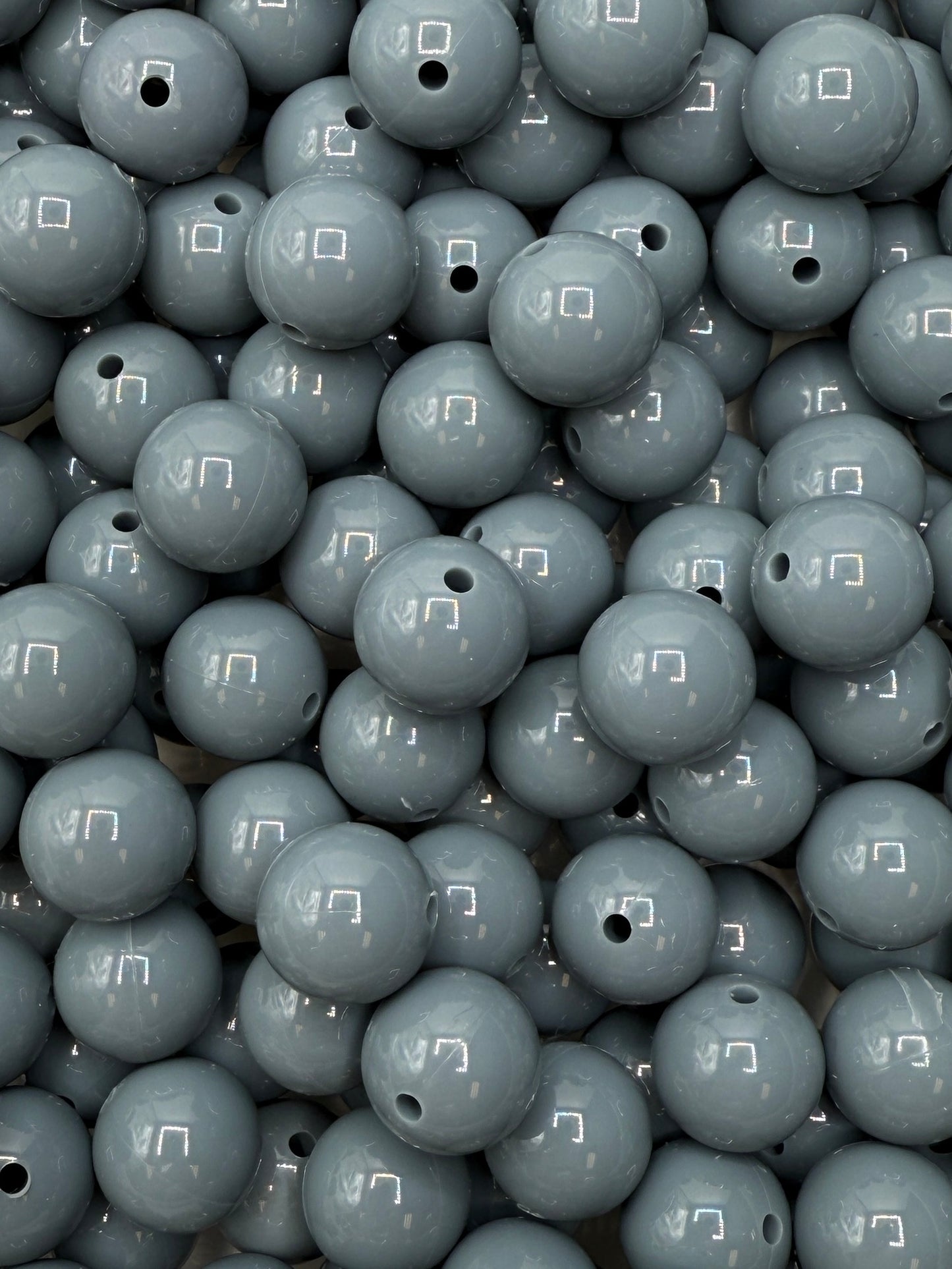 Dark Grey Liquid 15mm Bead