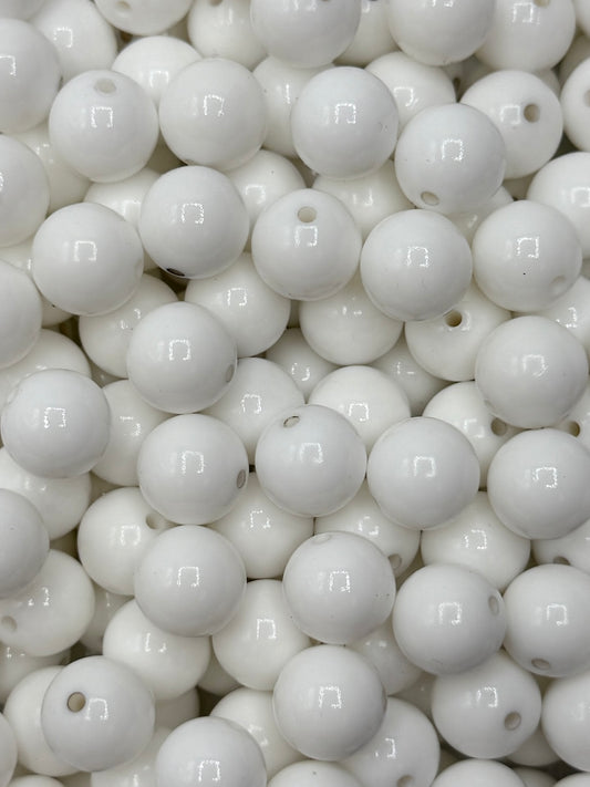 White Liquid 15mm Bead