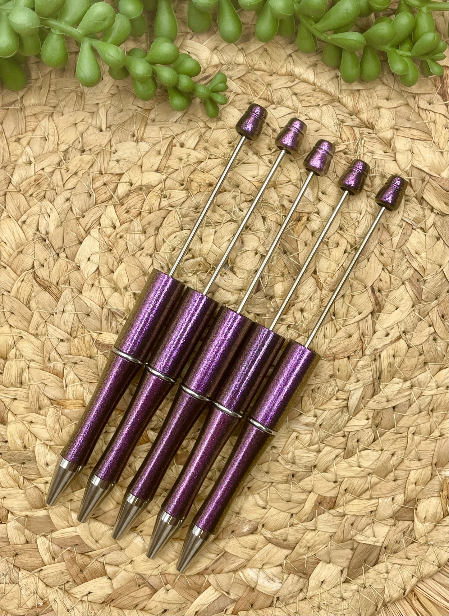 Création CTS : Stylo perlé en plastique imprimé opale noire**Brevet en instance**