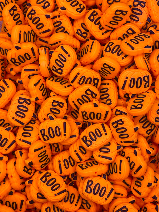 BOO! Pumpkin Focal Bead