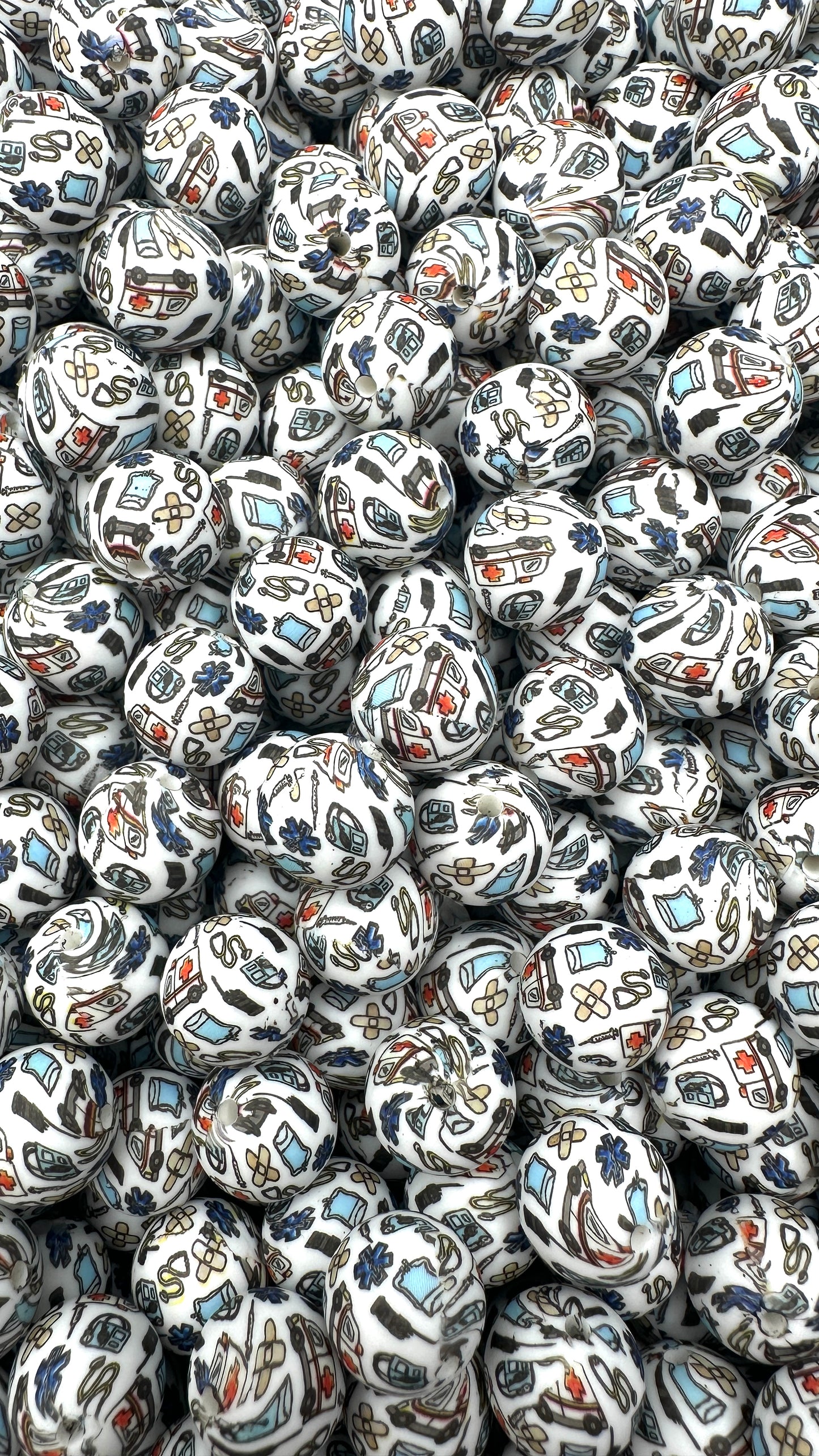 What's Your Emergency? Printed 15mm Bead