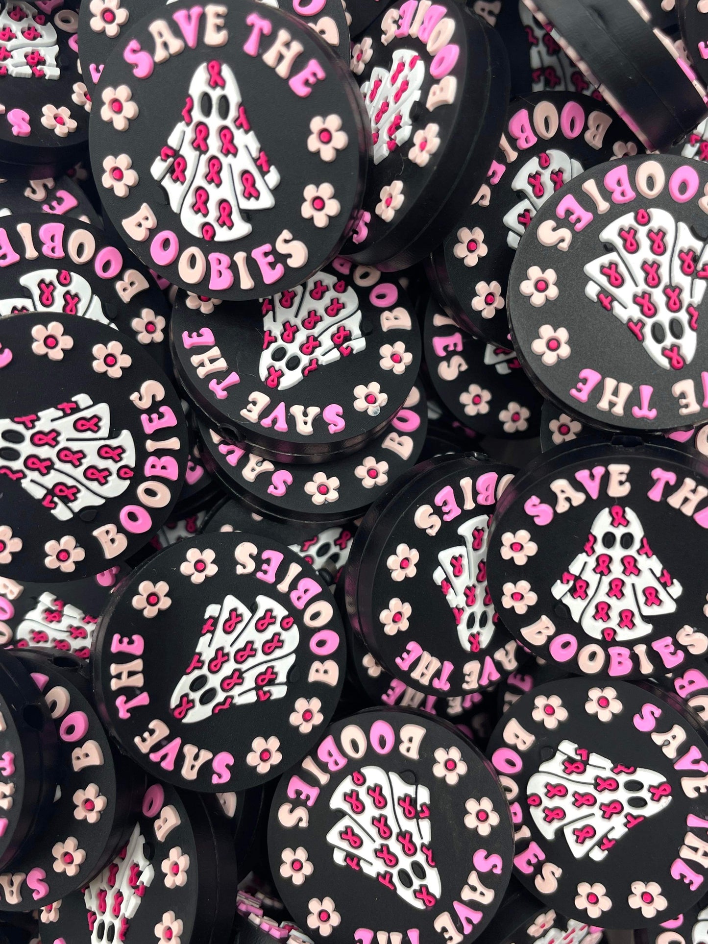 Save the Boobies Focal Bead