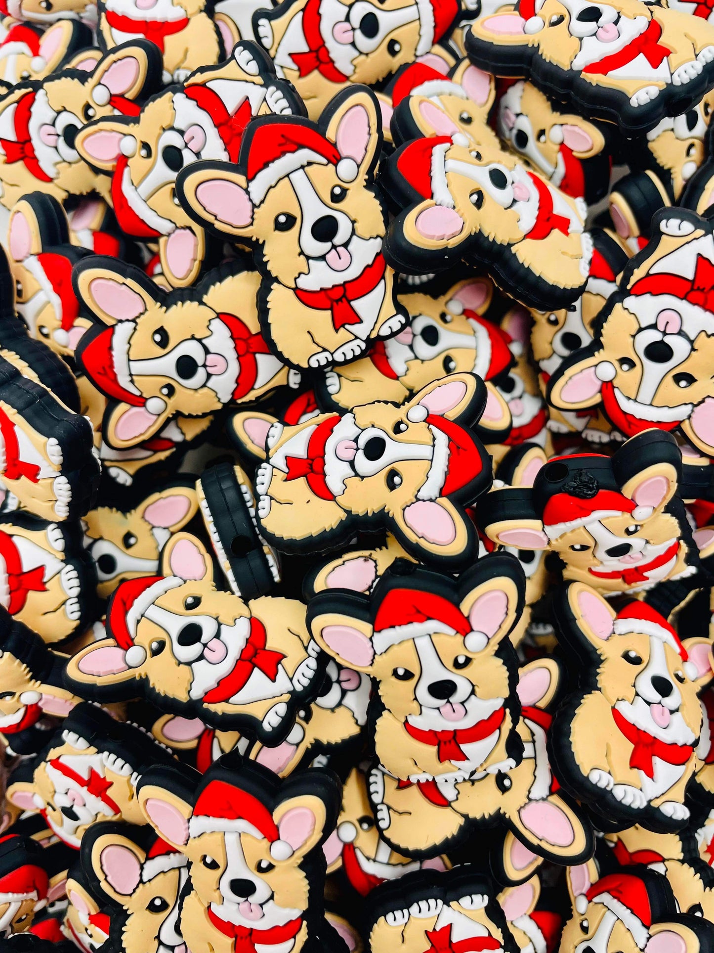 Christmas Corgi Focal Bead