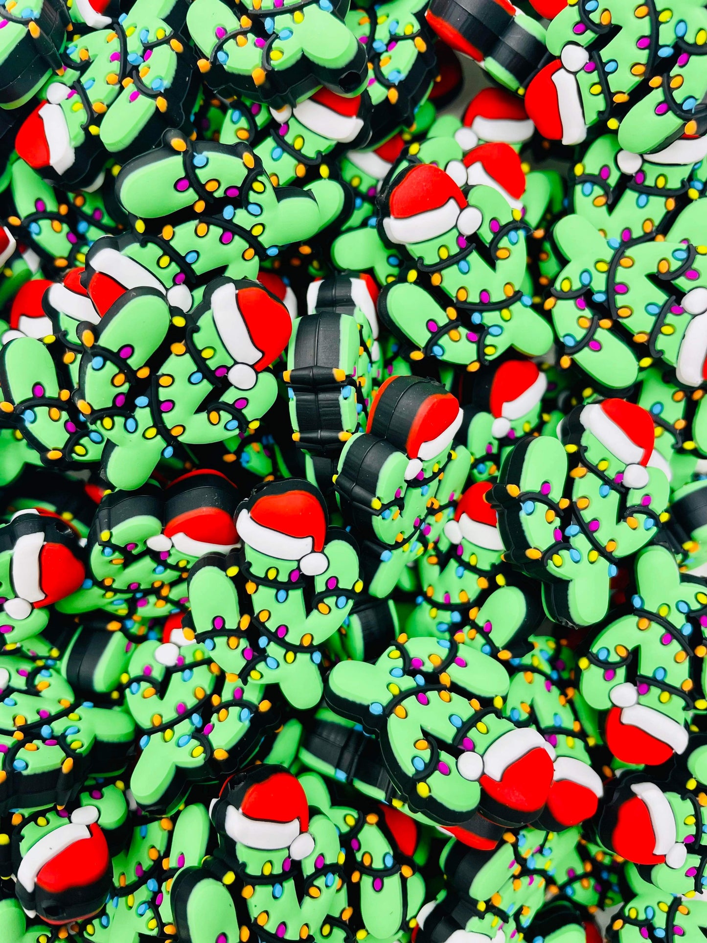 Christmas Cactus Focal Bead