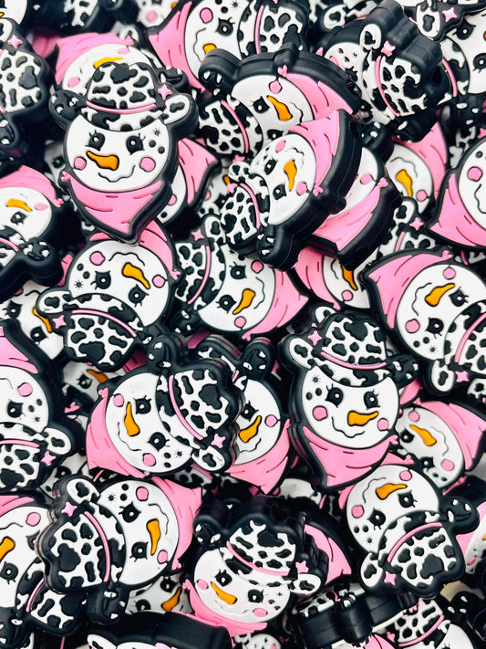 Cowgirl Snowwomen Boss Babe Focal Bead