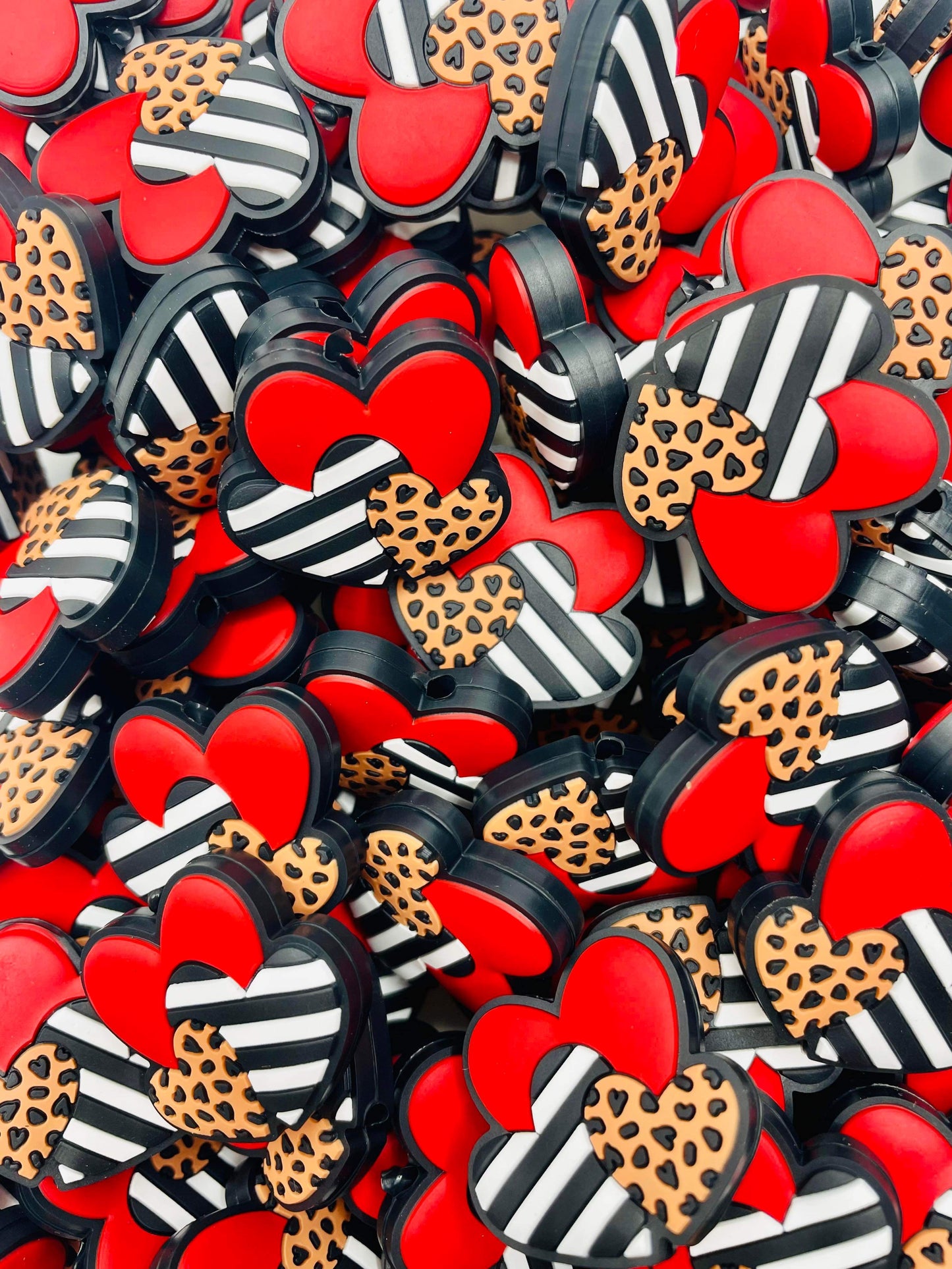 Triple Heart Focal Bead