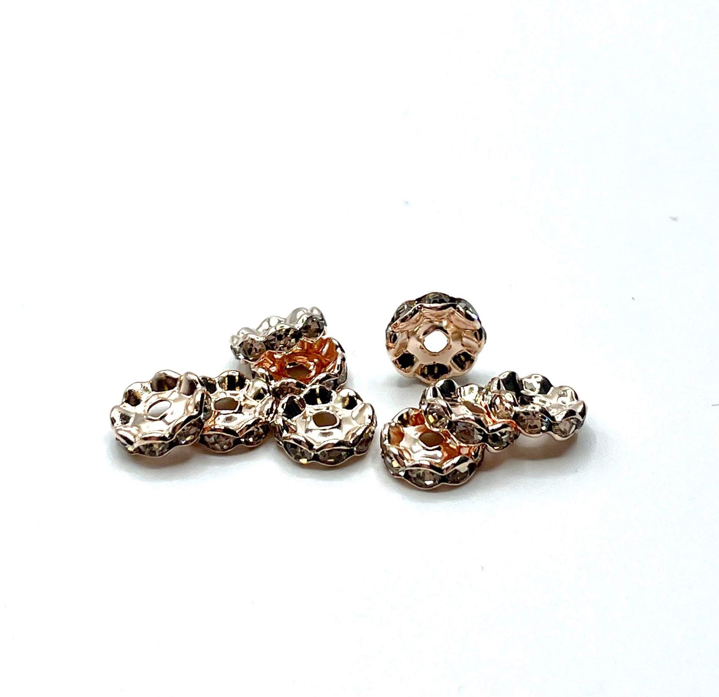 Entretoises de bijoux en strass WAVY 10 mm (paquet de 50)