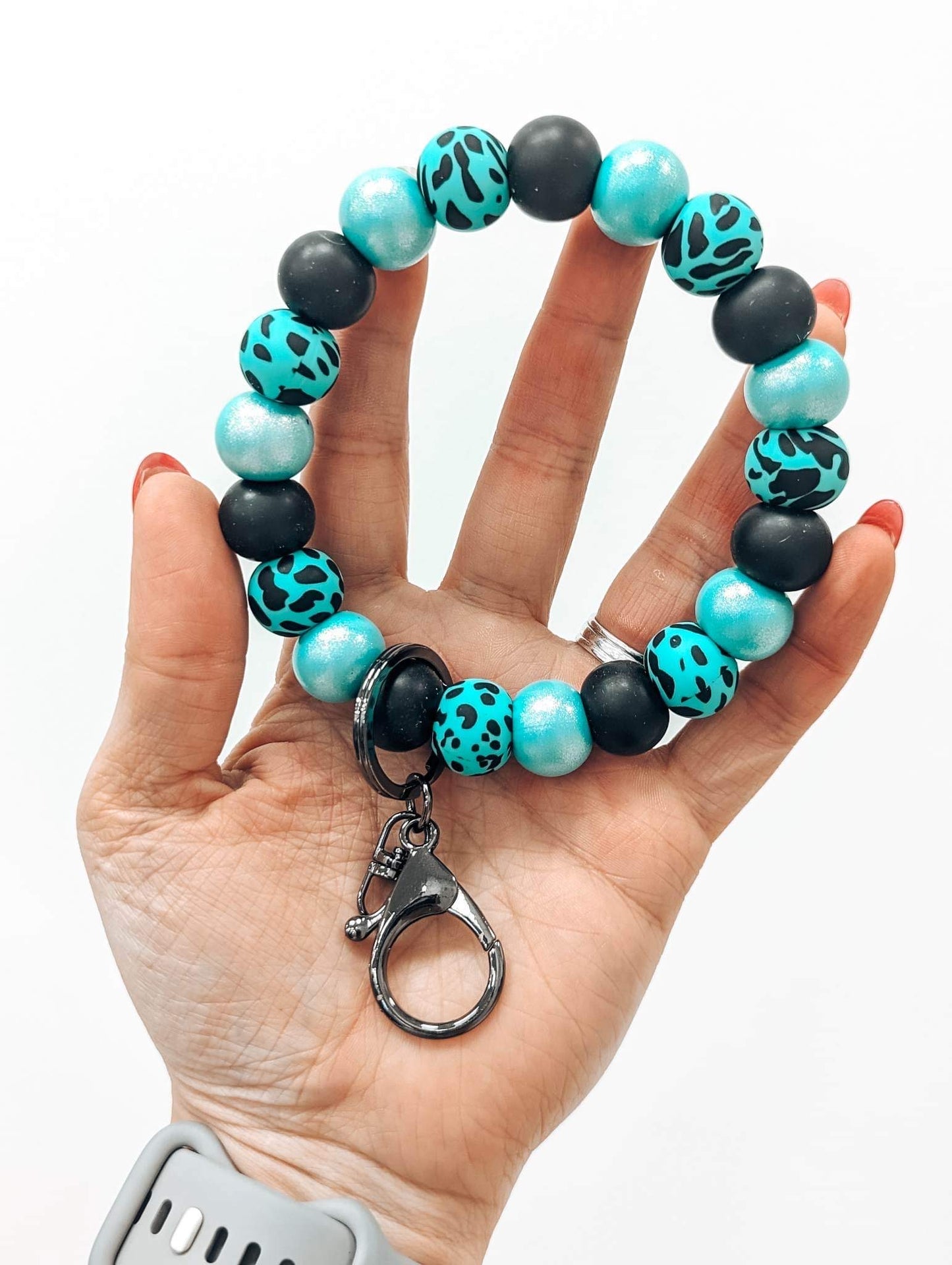 Turquoise Cow Wristlet Kit