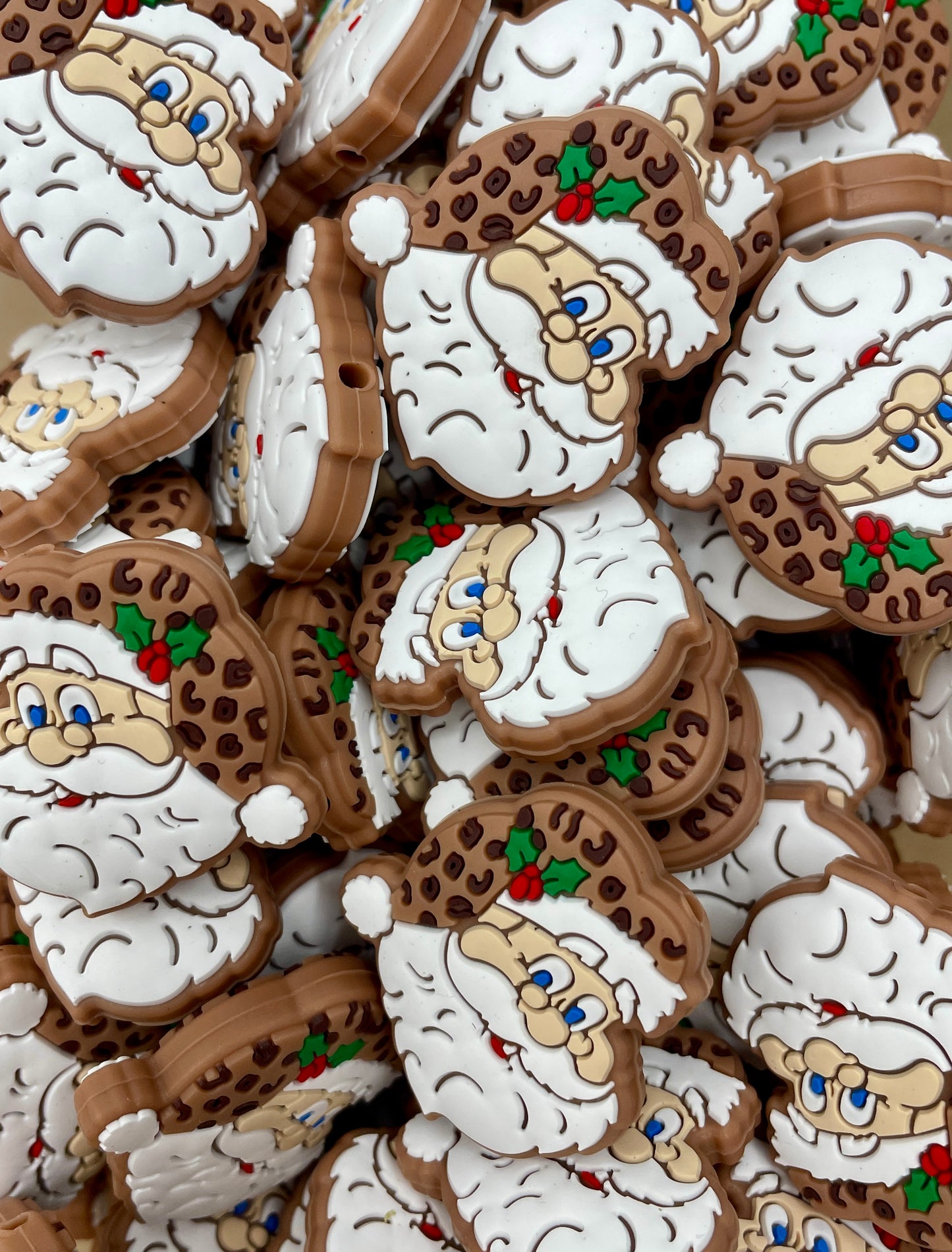 Leopard Santa Boss BabeFocal Bead