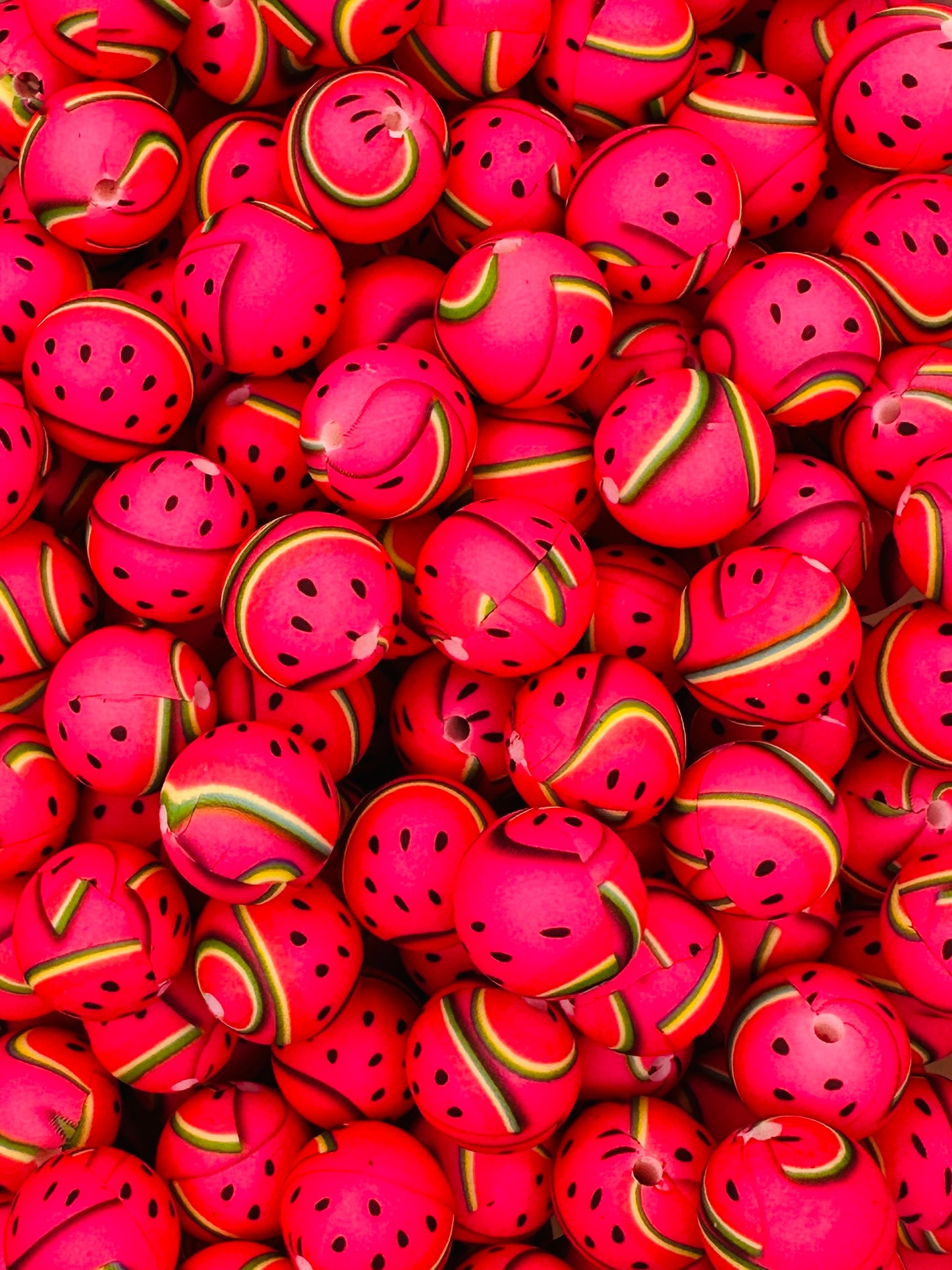 Watermelon Printed 15mm Bead