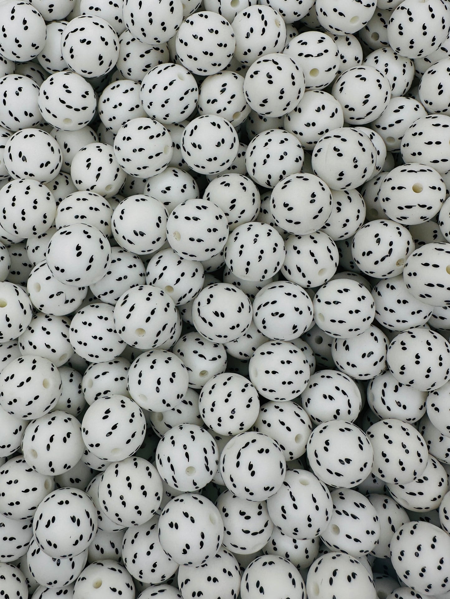 Perle personnalisée de 15 mm imprimée en point-virgule