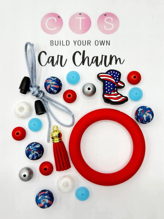 Red, Ride & Blue Hanging Car Charm Kit