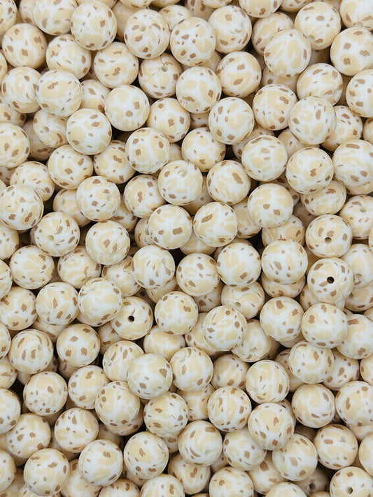 Luxe Leopard (Boss Babe) Printed 15mm Bead