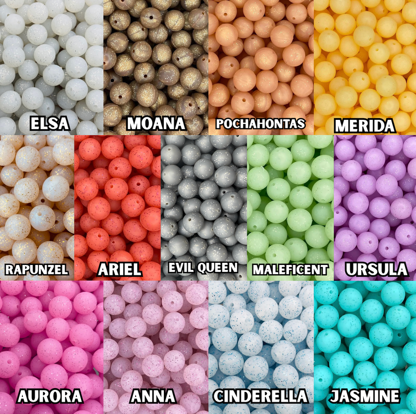 Perles scintillantes de 15 mm