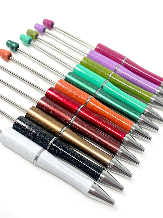 Sparkle Plastic Blank Beadable Pens