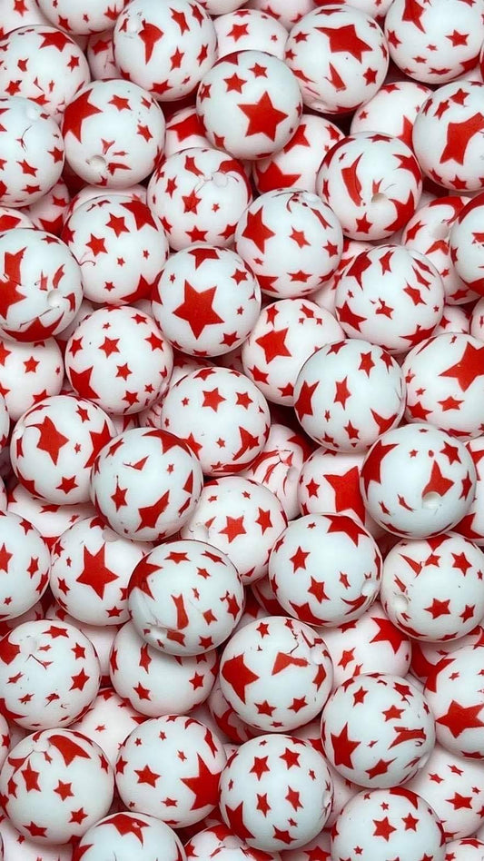 Seeing Stars Printed 15mm Bead