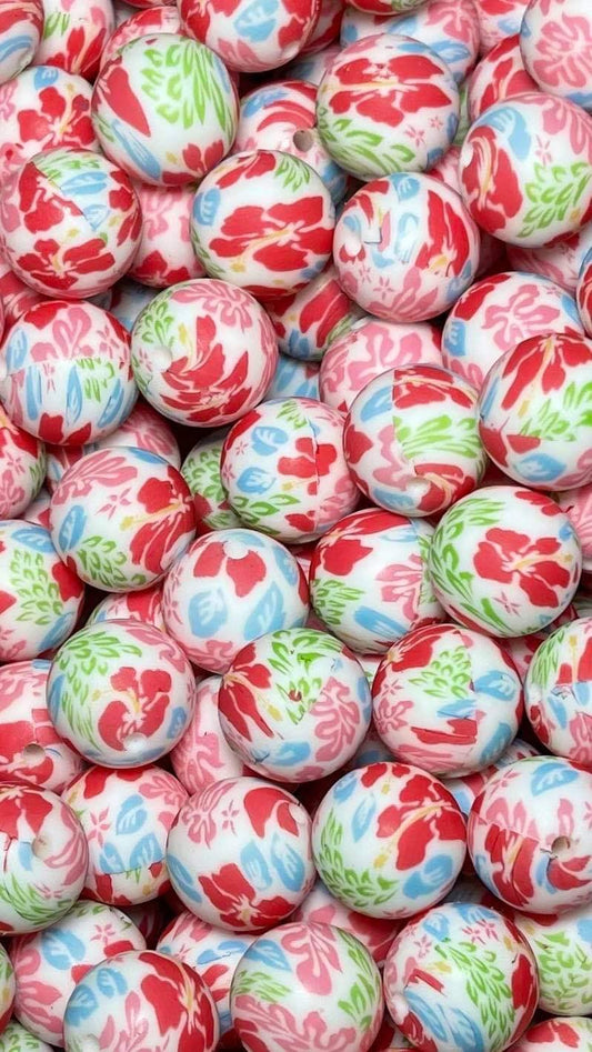 Aloha Printed 15mm Bead