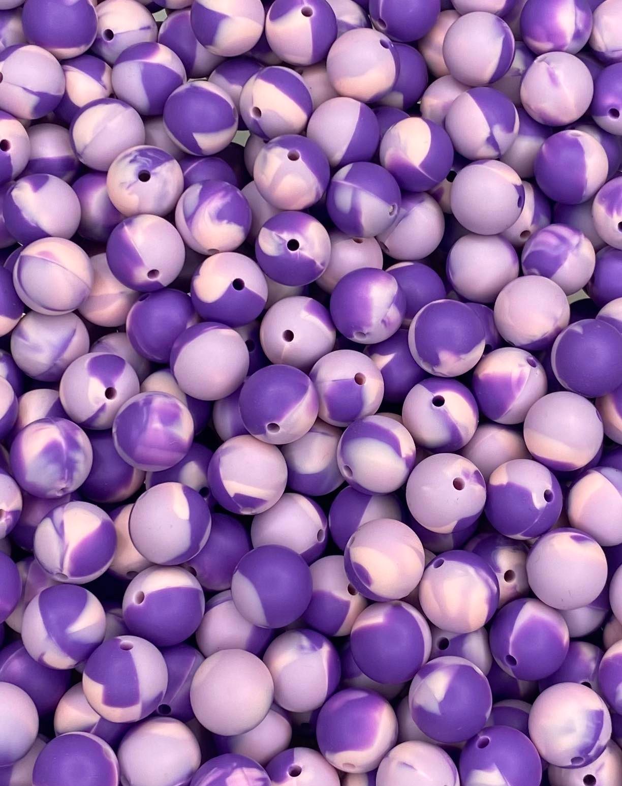 Purple Camo Blend 15mm Bead