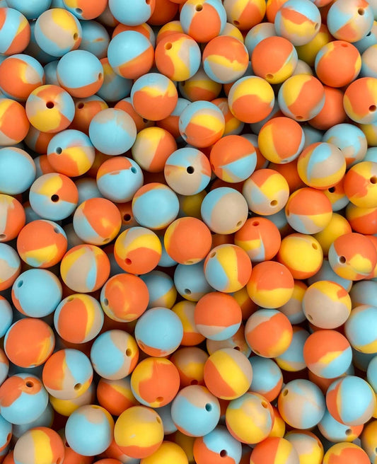 ***Discontinued*** Orange Sorbet Blend 15mm Bead