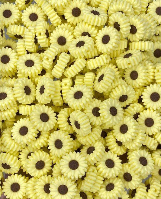 Baby Yellow Boho Flower Focal Bead