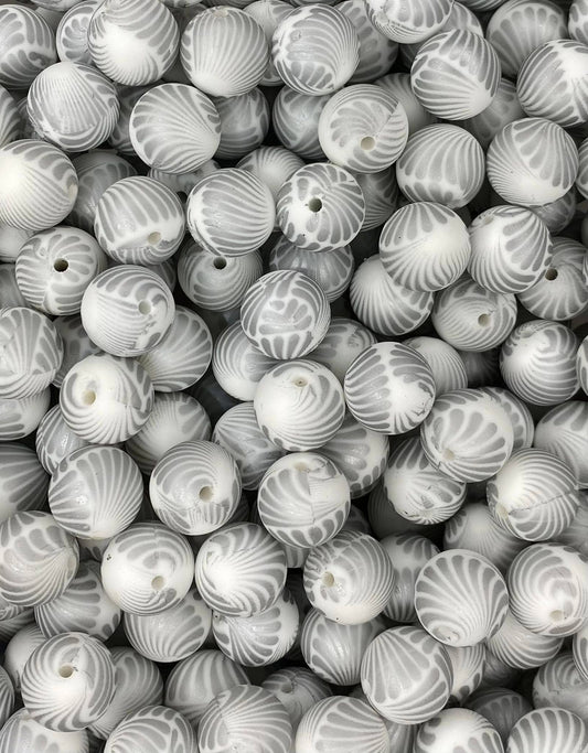 ***Discontinued***Metallic Oyster Printed 15mm Bead