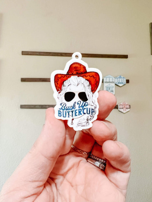 "Buck Up Buttercup" Key Tag