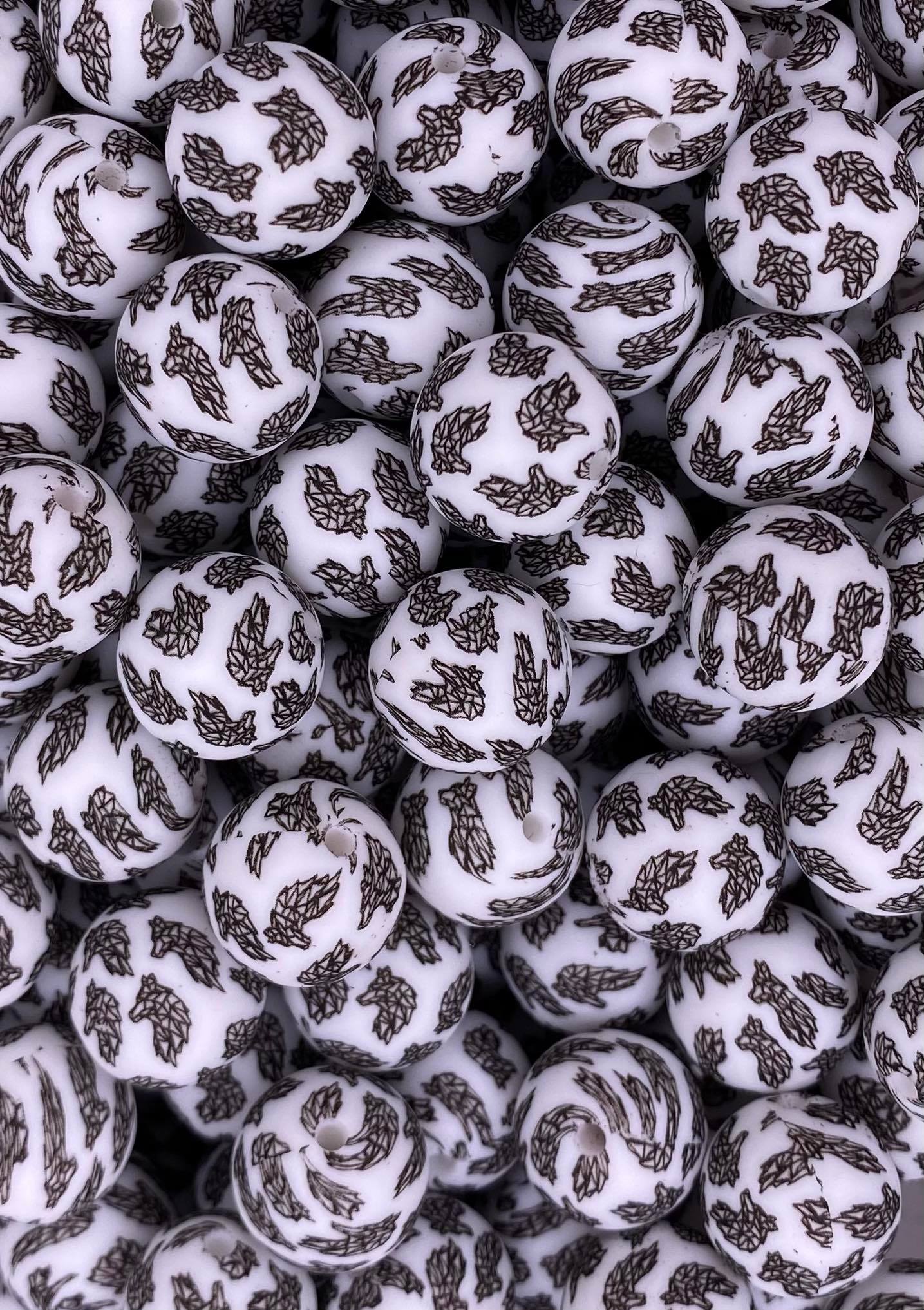 ***Discontinued*** Wolfkraal Printed 15mm Bead