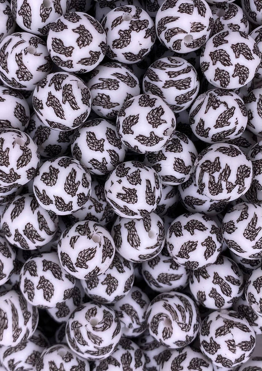 ***Discontinued*** Wolfkraal (Boss Babe) Printed 15mm Bead