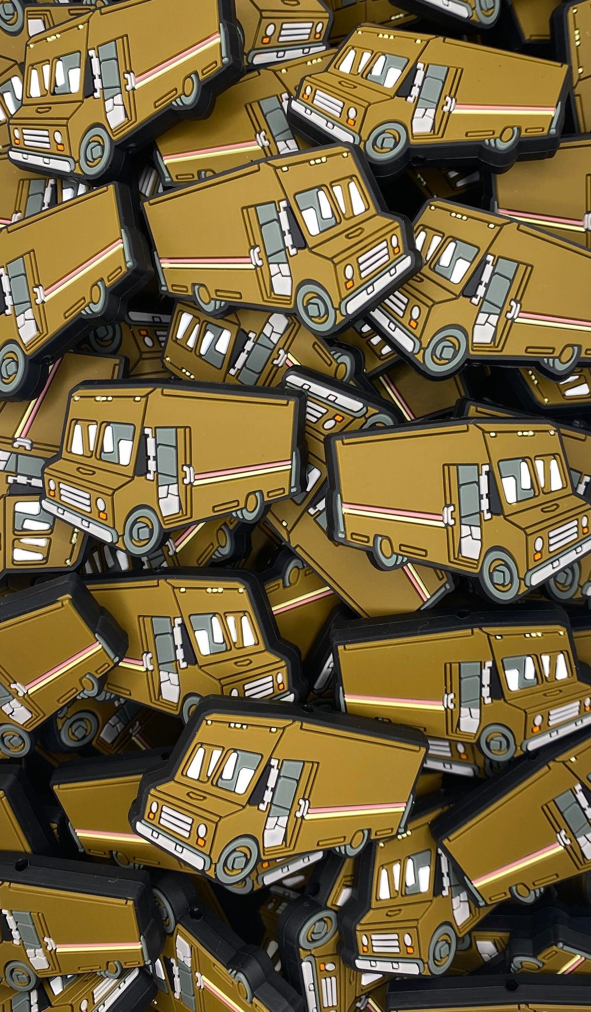 CTS Creation: Brown Mail Truck Focal Bead