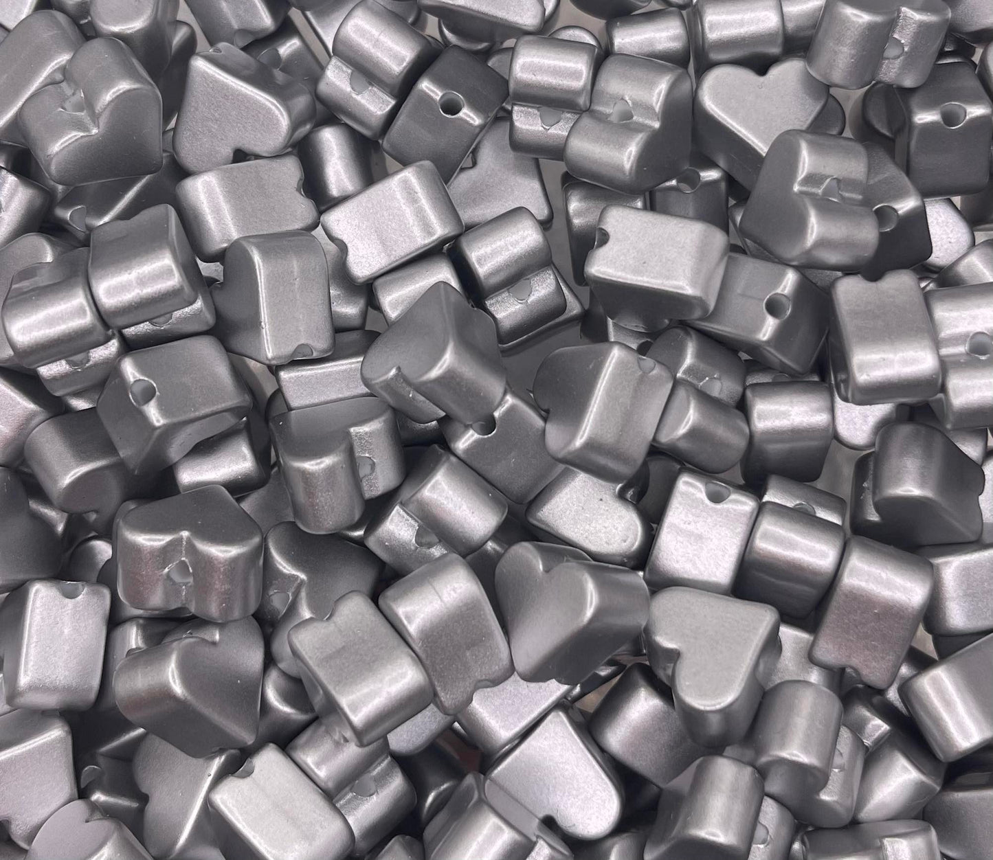 Metallic Mini Heart Focal Bead