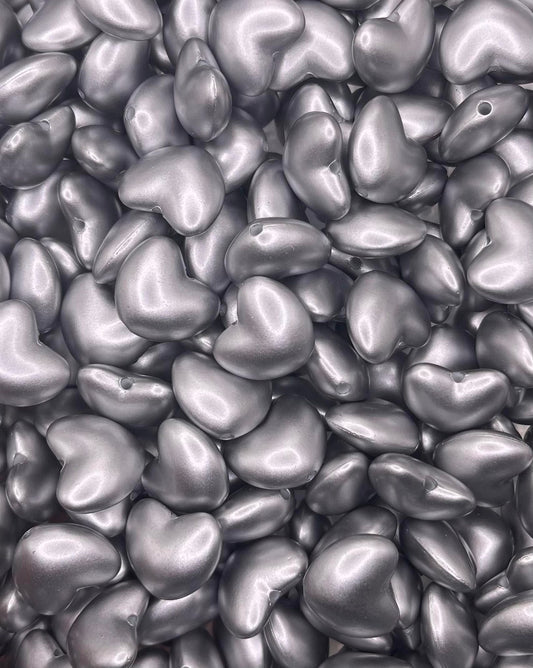 Metallic Heart Focal Bead